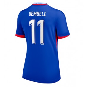 Billiga Frankrike Ousmane Dembele #11 Hemmatröja Dam EM 2024 Kortärmad